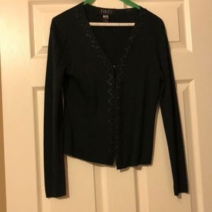 Black Beaded Sweater